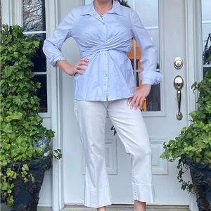 Mimi Maternity Beautiful Light Blue Button up Blouse